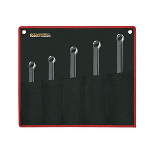 Slim Double Ring Wrench Set 15 Degrees Bent