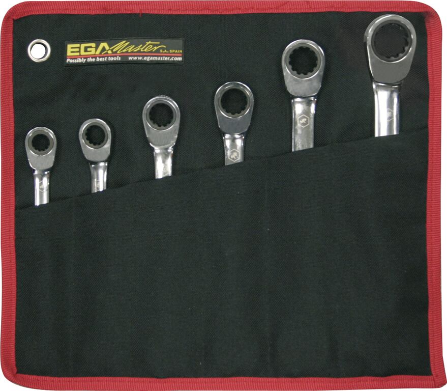 Double Spline Ratchet Ring Wrench Set